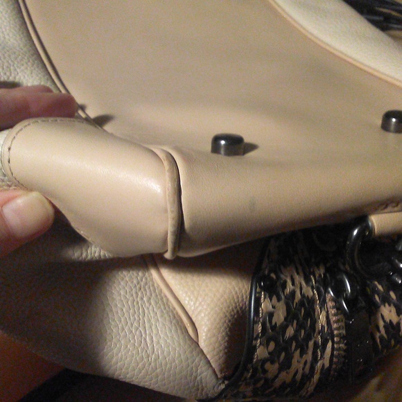 COPY - COACH CREAM COLOR TOTE/ SNAKE SKIN TOP/ SHOULDER BAG STRAP PEACHSTRAP … - Picture 16 of 16